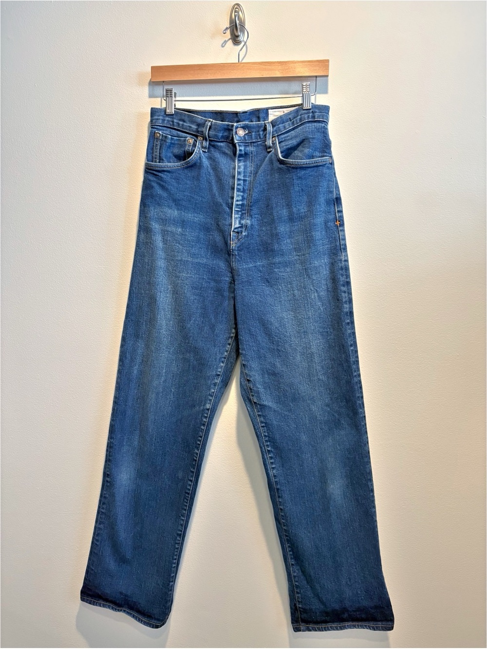 Imogene + Willie || Catherine Jeans High Rise Straight Mid Wash Blue Denim 29